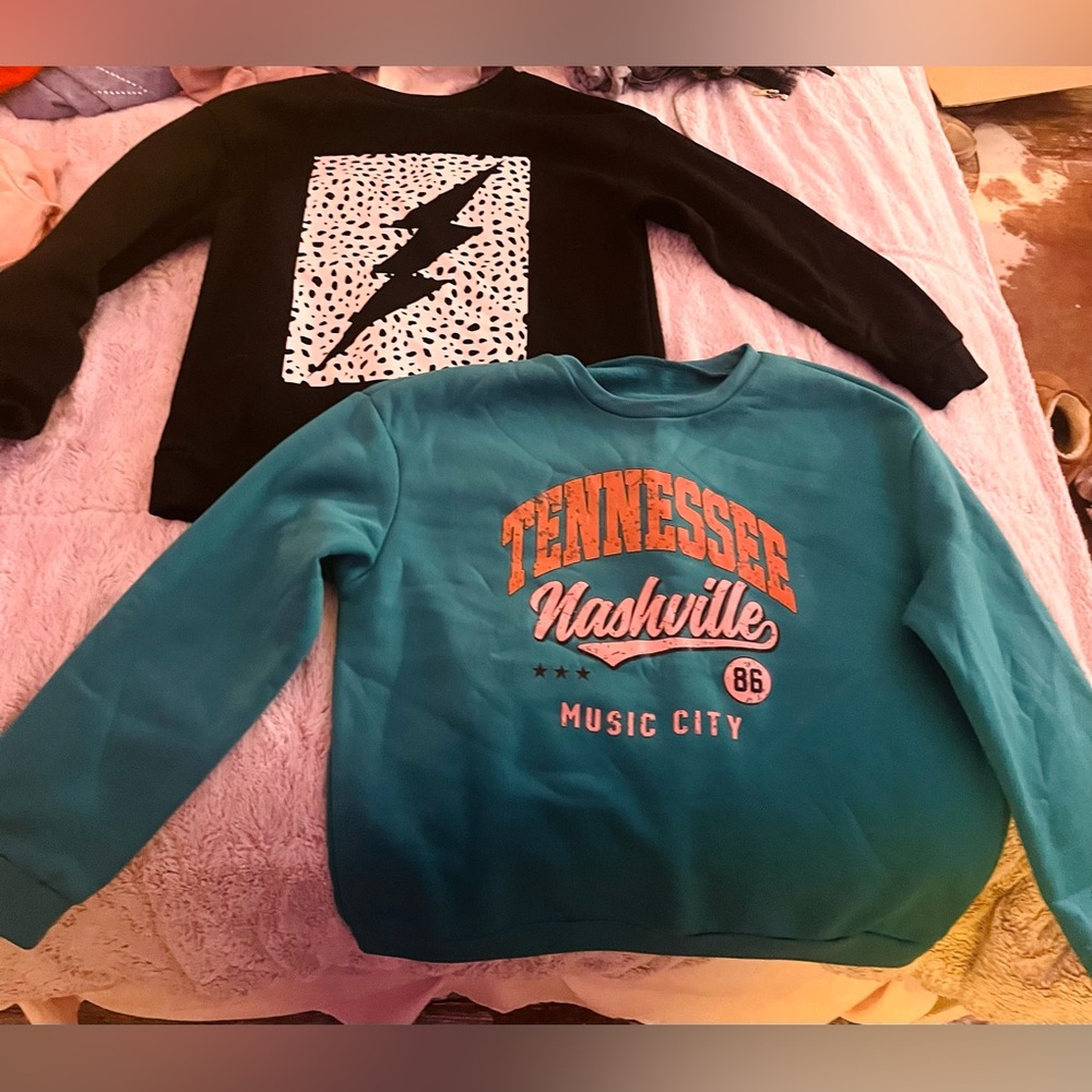 Tennessee Nashville Music City Sweatshirt - Teal & Black Cozy Sweatshirt